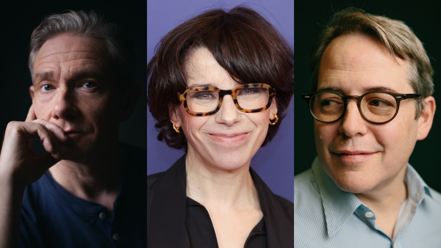(from left): Martin Freeman, Sally Hawkins, Matthew Broderick